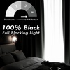 image:imageDriftAway Soundproof Thermal Insulated Quilted Curtain Liners for Bedroom Sound Barrier Blackout Cold Heat Noise Reducing Energy Saving 50 Inches by 92 Inches Grayish White Two Panels100 Blackout Thermal Sound Reducing