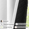 image:imageDriftAway Soundproof Thermal Insulated Quilted Curtain Liners for Bedroom Sound Barrier Blackout Cold Heat Noise Reducing Energy Saving 50 Inches by 92 Inches Grayish White Two Panels100 Blackout Thermal Sound Reducing