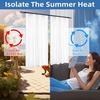 image:imageDriftAway Soundproof Thermal Insulated Quilted Curtain Liners for Bedroom Sound Barrier Blackout Cold Heat Noise Reducing Energy Saving 50 Inches by 92 Inches Grayish White Two Panels80 Blackout Thermal Sound Reducing