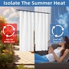 image:imageDriftAway Soundproof Thermal Insulated Quilted Curtain Liners for Bedroom Sound Barrier Blackout Cold Heat Noise Reducing Energy Saving 50 Inches by 92 Inches Grayish White Two Panels100 Blackout Thermal Sound Reducing