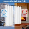 image:imageDriftAway Soundproof Thermal Insulated Quilted Curtain Liners for Bedroom Sound Barrier Blackout Cold Heat Noise Reducing Energy Saving 50 Inches by 92 Inches Grayish White Two Panels100 Blackout Thermal Sound Reducing