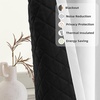 image:imageDriftAway Soundproof Thermal Insulated Quilted Curtain Liners for Bedroom Sound Barrier Blackout Cold Heat Noise Reducing Energy Saving 50 Inches by 92 Inches Grayish White Two Panels100 Blackout Thermal Sound Reducing