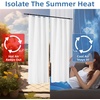 image:imageDriftAway Soundproof Thermal Insulated Quilted Curtain Liners for Bedroom Sound Barrier Blackout Cold Heat Noise Reducing Energy Saving 50 Inches by 92 Inches Grayish White Two Panels100 Blackout Thermal Sound Reducing