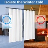 image:imageDriftAway Soundproof Thermal Insulated Quilted Curtain Liners for Bedroom Sound Barrier Blackout Cold Heat Noise Reducing Energy Saving 50 Inches by 92 Inches Grayish White Two Panels100 Blackout Thermal Sound Reducing