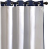 image:imageDriftAway Thermal Insulated 100 Percent Darkening Blackout Curtain Liner 2 Panels Each Liner Size 50 Inch by 92 Inch Rings Included Off White PanelOff White