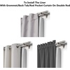 image:imageDriftAway Thermal Insulated 100 Percent Darkening Blackout Curtain Liner 2 Panels Each Liner Size 50 Inch by 92 Inch Rings Included Off White PanelOff White
