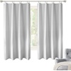 image:imageDriftAway Thermal Insulated 100 Percent Darkening Blackout Curtain Liner 2 Panels Each Liner Size 50 Inch by 92 Inch Rings Included Off White PanelOff White