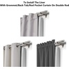 image:imageDriftAway Thermal Insulated 100 Percent Darkening Blackout Curtain Liner 2 Panels Each Liner Size 50 Inch by 92 Inch Rings Included Off White PanelOff White