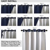 image:imageDriftAway Thermal Insulated 100 Percent Darkening Blackout Curtain Liner 2 Panels Each Liner Size 50 Inch by 92 Inch Rings Included Off White PanelOff White