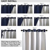 image:imageDriftAway Thermal Insulated 100 Percent Darkening Blackout Curtain Liner 2 Panels Each Liner Size 50 Inch by 92 Inch Rings Included Off White PanelOff White