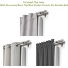 image:imageDriftAway Thermal Insulated Blackout Curtain Liner 2 Panels Each Liner Size 50 Inch by 80 Inch Rings IncludedOff White
