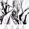 image:imageDriftAway Tree Branch Blackout Curtains Double Layer 84 Inches Long for Bedroom Printed Patterned Classic Thermal Insulated Summer Sound Lined Grommet Drapes for Living Room 2 Panels YellowWhiteBlack White