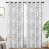image:imageDriftAway Tree Branch Blackout Curtains Double Layer 84 Inches Long for Bedroom Printed Patterned Classic Thermal Insulated Summer Sound Lined Grommet Drapes for Living Room 2 Panels YellowWhiteGrey