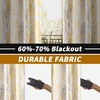 image:imageDriftAway Tree Branch Blackout Curtains Double Layer 84 Inches Long for Bedroom Printed Patterned Classic Thermal Insulated Summer Sound Lined Grommet Drapes for Living Room 2 Panels YellowWhiteYellow