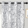 image:imageDriftAway Tree Branch Blackout Curtains Double Layer 84 Inches Long for Bedroom Printed Patterned Classic Thermal Insulated Summer Sound Lined Grommet Drapes for Living Room 2 Panels YellowWhiteGrey