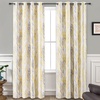 image:imageDriftAway Tree Branch Blackout Curtains Double Layer 84 Inches Long for Bedroom Printed Patterned Classic Thermal Insulated Summer Sound Lined Grommet Drapes for Living Room 2 Panels YellowWhiteYellow