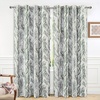 image:imageDriftAway Tree Branch Blackout Curtains Double Layer 84 Inches Long for Bedroom Printed Patterned Classic Thermal Insulated Summer Sound Lined Grommet Drapes for Living Room 2 Panels YellowWhiteLinen Loden Green
