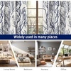image:imageDriftAway Tree Branch Blackout Curtains Double Layer 84 Inches Long for Bedroom Printed Patterned Classic Thermal Insulated Summer Sound Lined Grommet Drapes for Living Room 2 Panels YellowWhiteLinen Blue