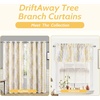 image:imageDriftAway Tree Branch Blackout Curtains Double Layer 84 Inches Long for Bedroom Printed Patterned Classic Thermal Insulated Summer Sound Lined Grommet Drapes for Living Room 2 Panels YellowWhiteYellow