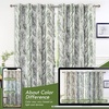 image:imageDriftAway Tree Branch Blackout Curtains Double Layer 84 Inches Long for Bedroom Printed Patterned Classic Thermal Insulated Summer Sound Lined Grommet Drapes for Living Room 2 Panels YellowWhiteLinen Loden Green
