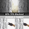 image:imageDriftAway Tree Branch Blackout Curtains Double Layer 84 Inches Long for Bedroom Printed Patterned Classic Thermal Insulated Summer Sound Lined Grommet Drapes for Living Room 2 Panels YellowWhiteBlack White