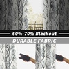 image:imageDriftAway Tree Branch Blackout Curtains Double Layer 84 Inches Long for Bedroom Printed Patterned Classic Thermal Insulated Summer Sound Lined Grommet Drapes for Living Room 2 Panels YellowWhiteLinen Gray