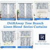 image:imageDriftAway Tree Branch Blackout Curtains Double Layer 84 Inches Long for Bedroom Printed Patterned Classic Thermal Insulated Summer Sound Lined Grommet Drapes for Living Room 2 Panels YellowWhiteLinen Blue