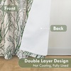 image:imageDriftAway Tree Branch Blackout Curtains Double Layer 84 Inches Long for Bedroom Printed Patterned Classic Thermal Insulated Summer Sound Lined Grommet Drapes for Living Room 2 Panels YellowWhiteLinen Loden Green