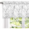 image:imageDriftAway Tree Branch Lined Valance Double Layer Blackout Thermal Insulated Abstract Ink Printing Window Curtain Valance Rod Pocket 52 Inch by 18 Inch Plus 2 Inch Header Silver Gray 1 PackSilver Gray
