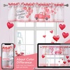 image:imageDriftAway Valentines Day Valances for Windows Red Truck Heart Rose Flower Love Kitchen Curtain Valance Rod Pocket Short Window Valance Holiday Home Decor 14 inch Length for Bathroom Living RoomPink and White