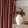 image:imageDriftAway Velvet Curtains Beige Room Darkening Curtains 84 Inches Long 2 Panel Set Super Soft luxury Grommet Curtains Thermal Insulated Blackout Drapes for living room Bedroom Camel Beige 52 inch wideDusty Rose