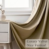 image:imageDriftAway Velvet Curtains Beige Room Darkening Curtains 84 Inches Long 2 Panel Set Super Soft luxury Grommet Curtains Thermal Insulated Blackout Drapes for living room Bedroom Camel Beige 52 inch wideCamel Beige