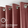 image:imageDriftAway Velvet Curtains Beige Room Darkening Curtains 84 Inches Long 2 Panel Set Super Soft luxury Grommet Curtains Thermal Insulated Blackout Drapes for living room Bedroom Camel Beige 52 inch wideDusty Rose