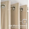 image:imageDriftAway Velvet Curtains Beige Room Darkening Curtains 84 Inches Long 2 Panel Set Super Soft luxury Grommet Curtains Thermal Insulated Blackout Drapes for living room Bedroom Camel Beige 52 inch wideCamel Beige