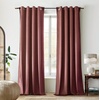 image:imageDriftAway Velvet Curtains Beige Room Darkening Curtains 84 Inches Long 2 Panel Set Super Soft luxury Grommet Curtains Thermal Insulated Blackout Drapes for living room Bedroom Camel Beige 52 inch wideDusty Rose