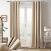 image:imageDriftAway Velvet Curtains Beige Room Darkening Curtains 84 Inches Long 2 Panel Set Super Soft luxury Grommet Curtains Thermal Insulated Blackout Drapes for living room Bedroom Camel Beige 52 inch wideCamel Beige