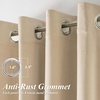 image:imageDriftAway Velvet Curtains Beige Room Darkening Curtains 84 Inches Long 2 Panel Set Super Soft luxury Grommet Curtains Thermal Insulated Blackout Drapes for living room Bedroom Camel Beige 52 inch wideCamel Beige