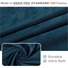 image:imageDriftAway Velvet Tie Up Valance for Kitchen 20 Inches Long Rod Pocket Room Darkening Tie up Shade Adjustable Short Curtain for Small Window Bathroom Living Room Bedroom 1 Panel Peacock BluePeacock Blue