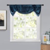 image:imageDriftAway Velvet Tie Up Valance for Kitchen 20 Inches Long Rod Pocket Room Darkening Tie up Shade Adjustable Short Curtain for Small Window Bathroom Living Room Bedroom 1 Panel Peacock BluePeacock Blue