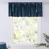 image:imageDriftAway Velvet Tie Up Valance for Kitchen 20 Inches Long Rod Pocket Room Darkening Tie up Shade Adjustable Short Curtain for Small Window Bathroom Living Room Bedroom 1 Panel Peacock BluePeacock Blue
