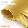 image:imageDriftAway Velvet Waterfall Draped Curtain Valance for Living Room Boho Super Soft Home Decoration with Handmade Tassels for Kitchen Single Window Drape for Bedroom W39XL48 Inches Gold Yellow