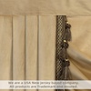 image:imageDriftAway Velvet Waterfall Draped Curtain Valance for Living Room Boho Super Soft Home Decoration with Handmade Tassels for Kitchen Single Window Drape for Bedroom W59XL48 Inches Coffee