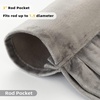 image:imageDriftAway Velvet Waterfall Draped Curtain Valance for Living Room Boho Super Soft Home Decoration with Handmade Tassels for Kitchen Single Window Drape for Bedroom W59XL48 Inches Silver Gray