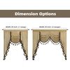 image:imageDriftAway Velvet Waterfall Draped Curtain Valance for Living Room Boho Super Soft Home Decoration with Handmade Tassels for Kitchen Single Window Drape for Bedroom W59XL48 Inches Coffee
