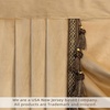 image:imageDriftAway Velvet Waterfall Draped Curtain Valance for Living Room Boho Super Soft Home Decoration with Handmade Tassels for Kitchen Single Window Drape for Bedroom W79XL48 Inches Coffee