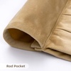 image:imageDriftAway Velvet Waterfall Draped Curtain Valance for Living Room Boho Super Soft Home Decoration with Handmade Tassels for Kitchen Single Window Drape for Bedroom W79XL48 Inches Coffee