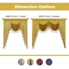 image:imageDriftAway Velvet Waterfall Draped Curtain Valance for Living Room Boho Super Soft Home Decoration with Handmade Tassels for Kitchen Single Window Drape for Bedroom W39XL48 Inches Gold Yellow