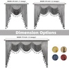 image:imageDriftAway Velvet Waterfall Draped Curtain Valance for Living Room Boho Super Soft Home Decoration with Handmade Tassels for Kitchen Single Window Drape for Bedroom W79XL48 Inches Silver Gray