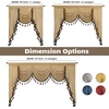 image:imageDriftAway Velvet Waterfall Draped Curtain Valance for Living Room Boho Super Soft Home Decoration with Handmade Tassels for Kitchen Single Window Drape for Bedroom W79XL48 Inches Coffee