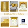 image:imageDriftAway Velvet Waterfall Draped Curtain Valance for Living Room Boho Super Soft Home Decoration with Handmade Tassels for Kitchen Single Window Drape for Bedroom W39XL48 Inches Gold Yellow